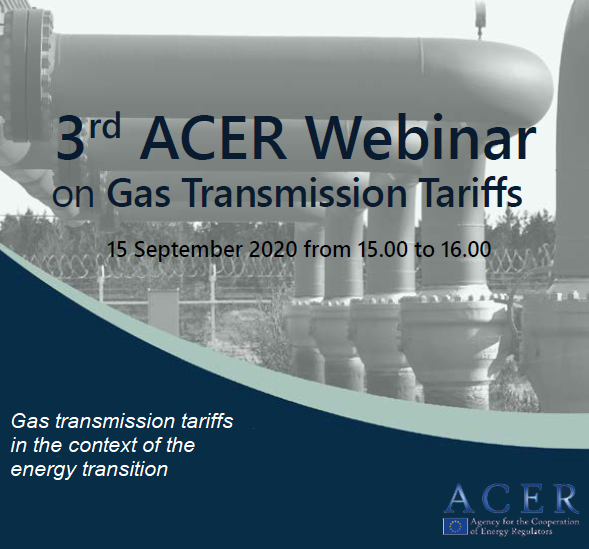 Third ACER webinar on gas transmission tariffs