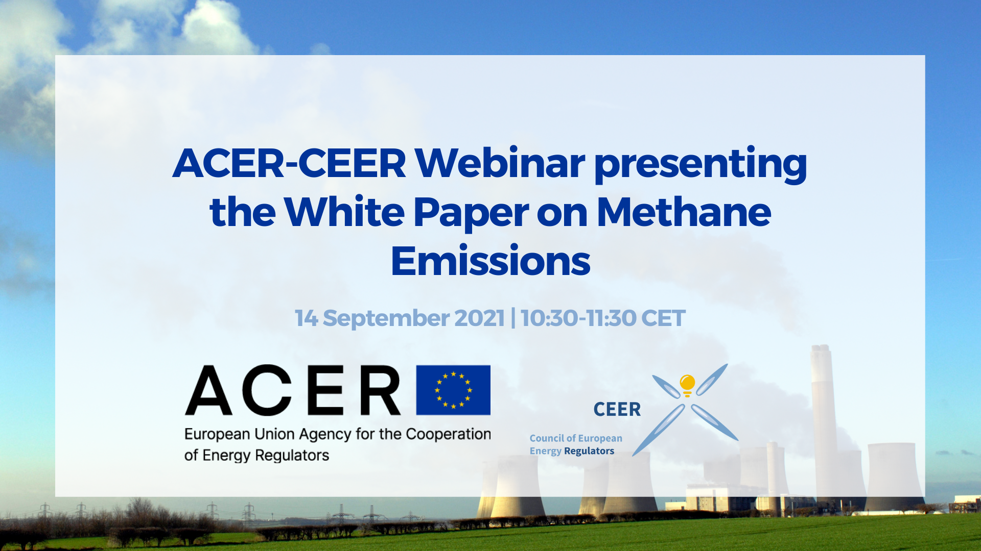 ACER-CEER Webinar presenting the White Paper on Methane Emissions