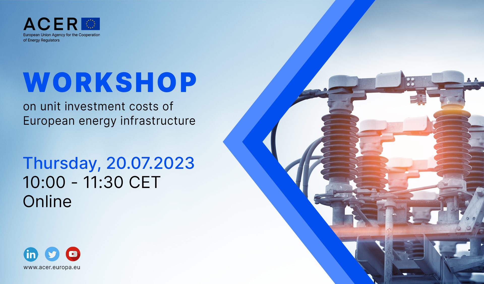 ACER workshop on unit investment costs of European energy infrastructure