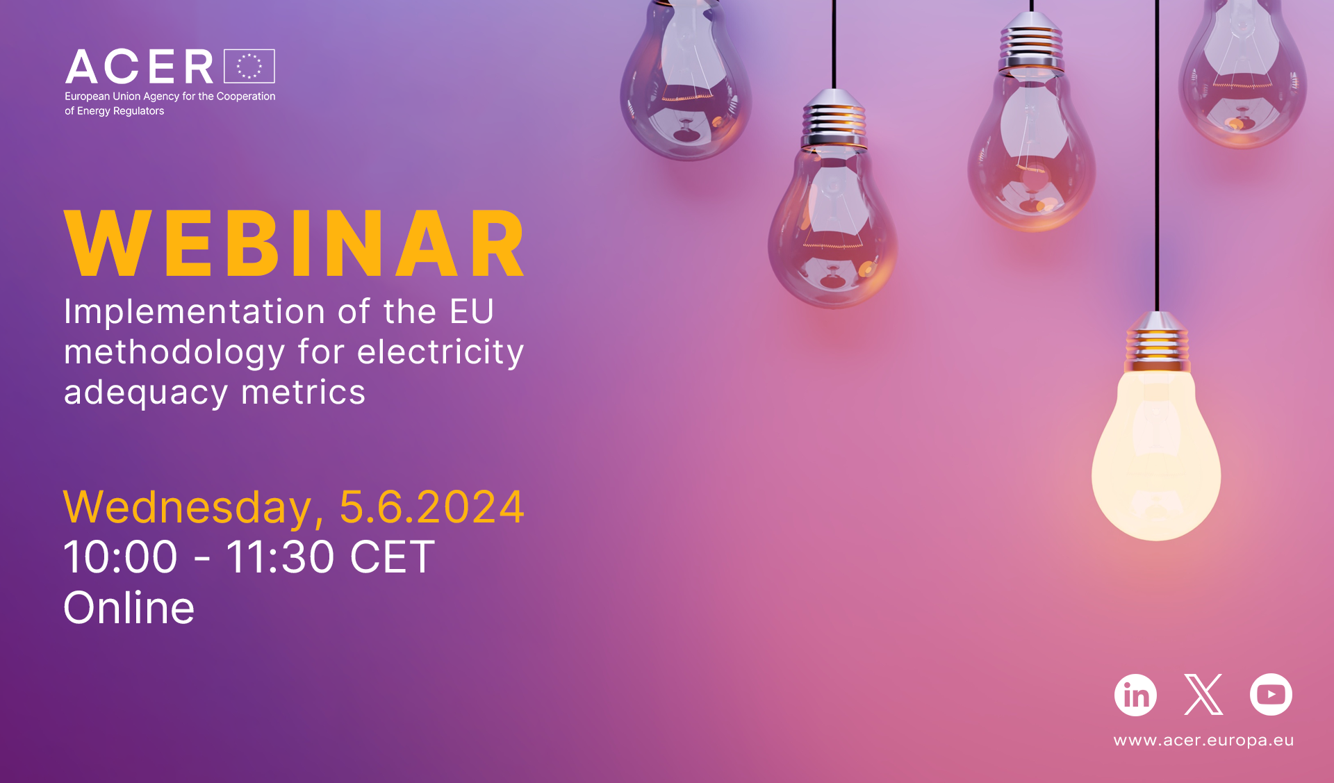 ACER webinar: implementation of the EU methodology for electricity adequacy metrics