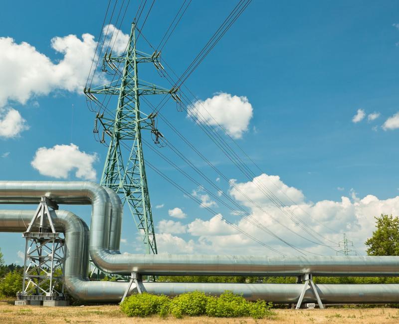 Pylon and pipelines