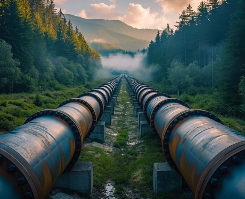 Gas pipes