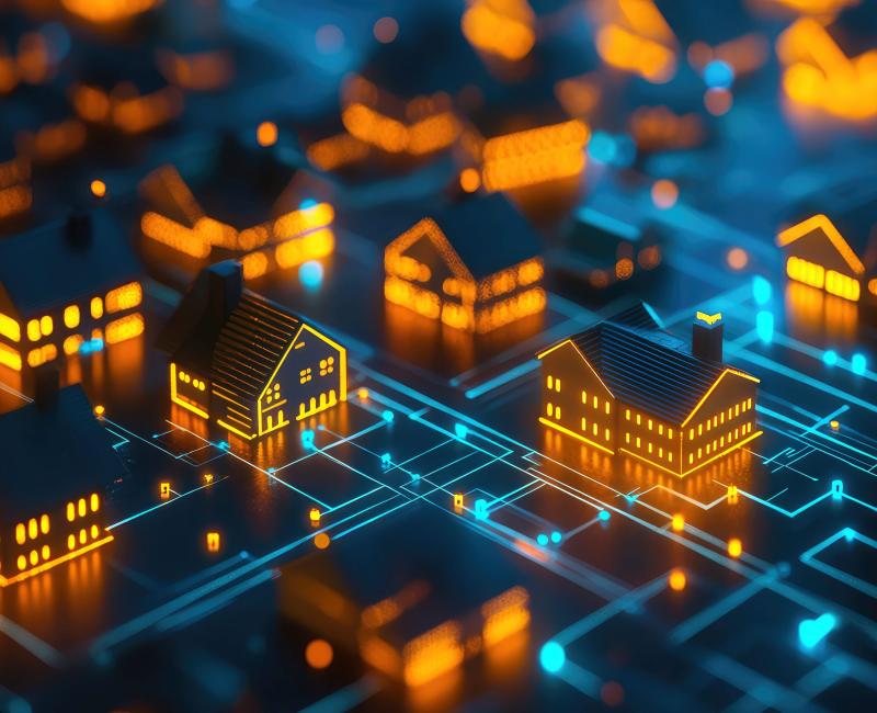 Electricity distribution grids connecting households