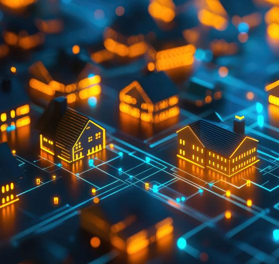 Electricity distribution grids connecting households